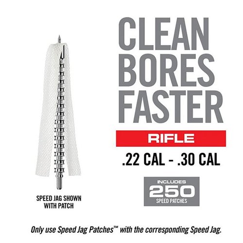 I BORE-MAX Speed Jag Patches offrono una pulizia del cannone più rapida ed efficace, grazie alla loro superiore assorbenza e alla superficie testurizzata che intrappola i residui.