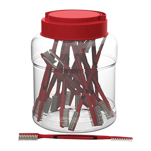 Scopri il set di 25 pennelli in nylon con manico ergonomico, sicuri per il blueing e l'incisione, facili da riporre in una comoda tubetta.