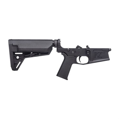 Il M5 Complete Lower Receiver è la base ideale per il tuo AR .308, con MOE Grip, PRS Stock e componenti in alluminio 7075-T6 per prestazioni superiori.