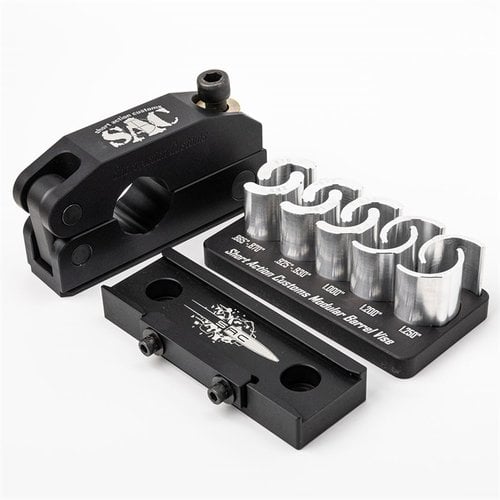Il MODULAR BARREL VISE KIT di Short Action Customs consente cambi rapidi e facili delle canne, con un sistema modulare e garanzia a vita per la massima affidabilità.