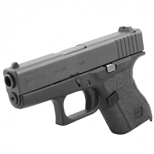 Migliora la presa della tua Glock G43 con il grip tape Talon, facile da applicare, non permanente e disponibile in texture granulate o in gomma.