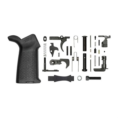 Il kit di parti inferiori Enhanced di Aero Precision consente di costruire un AR15 personalizzato, con componenti di alta qualità e un'impugnatura Magpul MOE.
