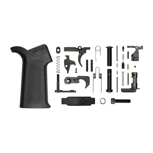 Il kit AR-15 Lower Parts con MOE SL Grip di Aero Precision offre versatilità e include tutti i componenti necessari per assemblare un lower receiver mil-spec.