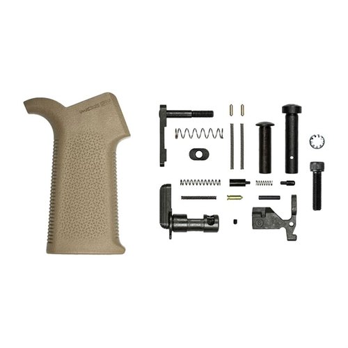 Il kit M4E1 Lower Parts con grip Magpul MOE SL offre versatilità e componenti essenziali per assemblare un lower receiver AR-15, senza FCG.