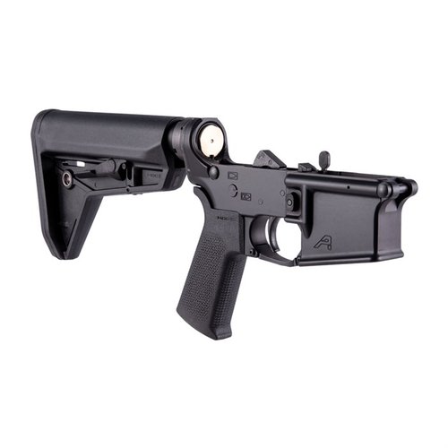 Il Complete Lower Receiver Aero Precision AR-15 offre una base ideale per costruzioni personalizzate, con grip MOE SL®, stock carabina e caratteristiche avanzate.
