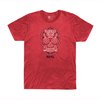 T-shirt Magpul Sugar Skull in Red Heather, realizzato in cotone e poliestere, con collo a giro e cuciture resistenti, ideale per il massimo comfort e durata.