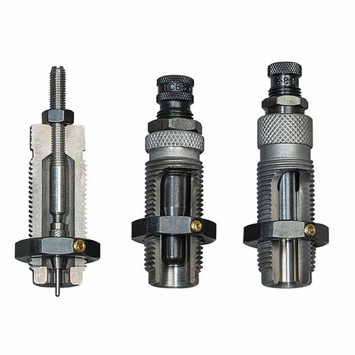 Il set RCBS 3-DIE Roll Crimp è ideale per caricare cartucce a parete dritta, con dies in acciaio per dimensionare, espandere e crimpare i proiettili.