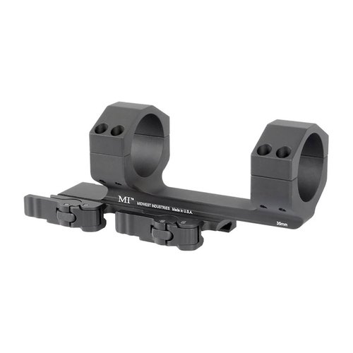 Il QD Scope Mount 35mm di Midwest Industries offre un sistema di fissaggio superiore, regolabile senza attrezzi e realizzato in alluminio anodizzato per una durata eccezionale.