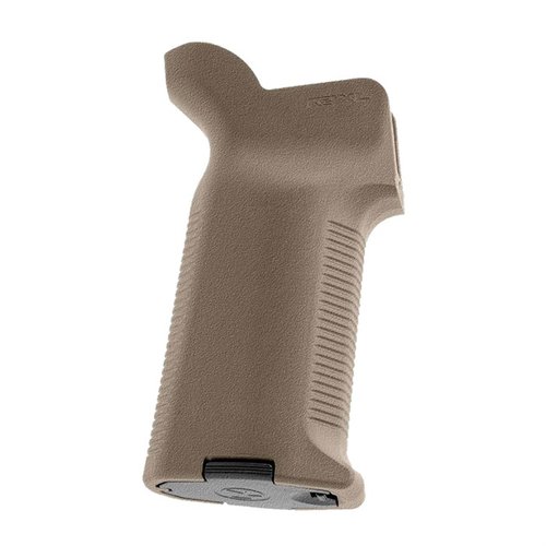 Il grip Magpul K2-XL è progettato per mani grandi, offre maggiore controllo, comfort e trazione, ed è compatibile con ogni lower receiver AR-15 mil-spec.