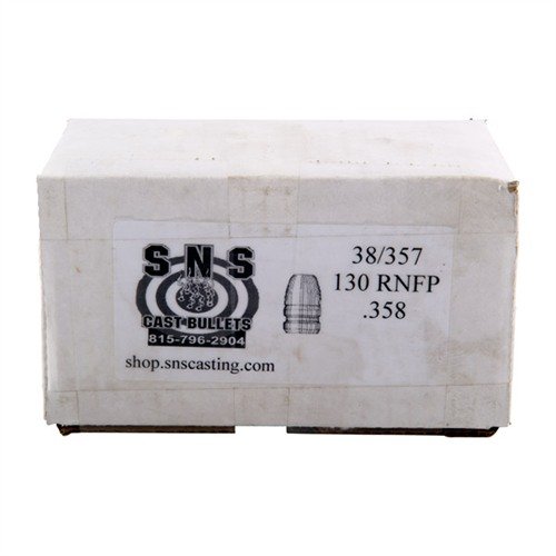 Le pallottole CAST .38 cal. Round Nose Flat Point di SNS offrono precisione eccezionale grazie all'alta qualità della lega e al rivestimento in polimero.