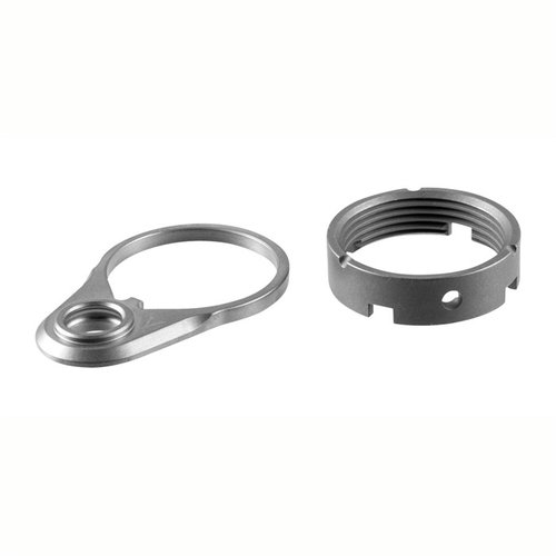 Il pacchetto combo include sia l'Endplate QD in titanio che il Castle Nut in titanio, offrendo leggerezza e resistenza per il tuo AR-15.