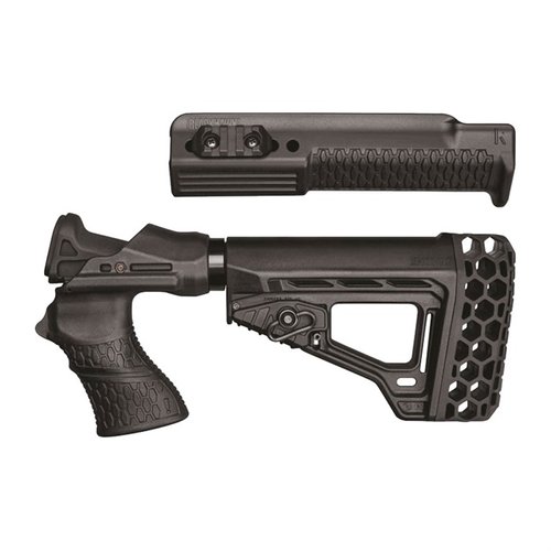 Il calcio Blackhawk Knoxx SpecOps Gen III per Remington 870 riduce il rinculo fino all'80%, offre 6 posizioni di regolazione e un'impugnatura ergonomica per una maggiore fiducia.