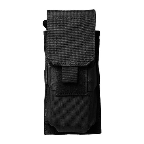 Il Blackhawk Strike AR-15 2-Mag Pouch tiene due caricatori da 30 colpi in uno spazio compatto, realizzato in nylon 500 denier, con chiusura hook-and-loop per protezione.