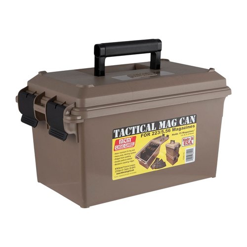 Cans per caricatori AR15 e AK-47, design impilabile, sicurezza con triplo lucchetto, imbottitura in schiuma pretagliata per una protezione ottimale.