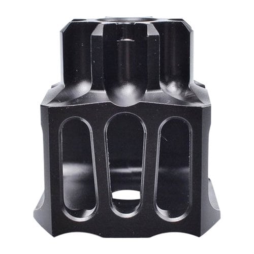 Il Loud And Flashy è un freno di bocca di grandi dimensioni che migliora suono e lampo, riducendo il rinculo e l'innalzamento del muso, con attacchi 14-1LH.