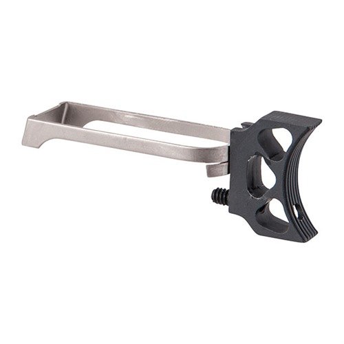 Il grilletto K-HOLE di Fusion Firearms è un grilletto leggero e regolabile per 1911, disponibile in finitura argento o nera, con pad frontale zigrinato.