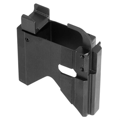 L'adattatore Colt 9mm AR-15/M16 consente di convertire i lower standard per l'uso con upper Colt 9mm, accettando caricatori Colt e includendo ejector e feedramp.