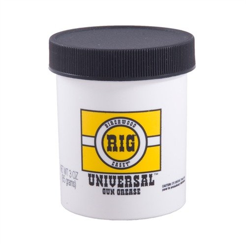 Il RIG® UNIVERSAL GUN GREASE offre una protezione efficace contro la ruggine per armi da fuoco, con applicazione semplice e pulita per una conservazione a lungo termine.
