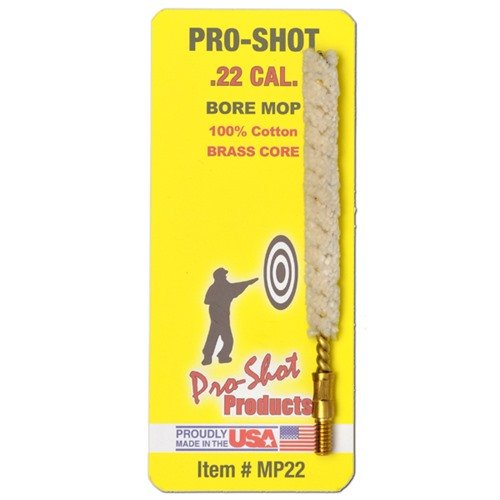 .22 CALIBER MOP di PRO SHOT PRODUCTS, INC è ideale per la pulizia efficace delle canne, garantendo prestazioni ottimali e una manutenzione semplice delle armi.