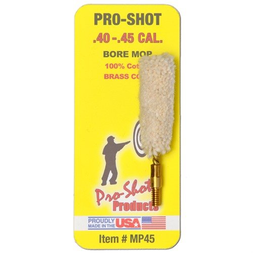 .40-.45 CAL. MOP di PRO SHOT PRODUCTS, INC è ideale per la pulizia e la manutenzione delle canne, garantendo prestazioni ottimali e prolungando la vita dell'arma.
