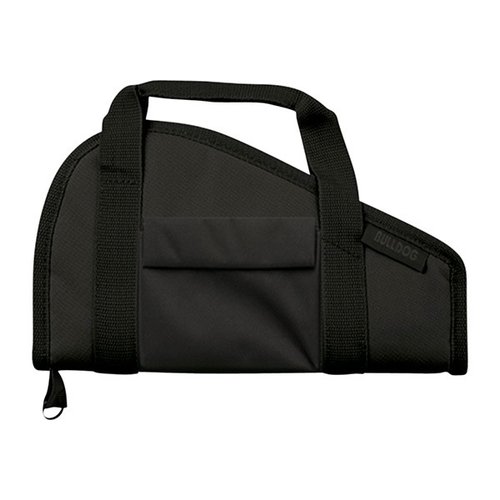 Il Bulldog Medium Black Pistol Rug con tasca accessoria offre una protezione robusta per la tua pistola, garantendo sicurezza e praticità per il trasporto.