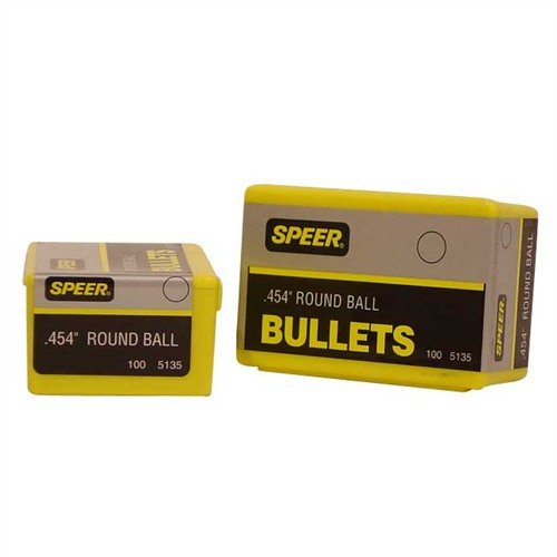 Le palle Speer Bullet Muz Rnd Ball .454 offrono precisione e affidabilità, ideali per la pratica e la caccia, garantendo prestazioni eccezionali.