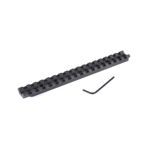 Le basi per ottiche EGW Ruger American Long Action offrono una guida Picatinny monopezzo, precisione in alluminio estruso e compatibilità con anelli Picatinny o Weaver.