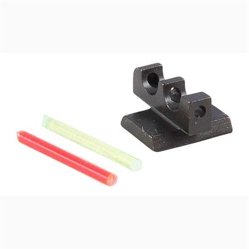 Il KIMBER FIBER OPTIC FRONT SIGHT offre inserti intercambiabili in fibra ottica rossa o verde, migliorando la visibilità e le prestazioni di tiro.