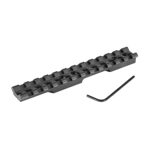 Aggiungi versatilità al tuo fucile con la base Picatinny un pezzo di EGW, leggera e senza bisogno di forare, per un facile montaggio di ottiche.