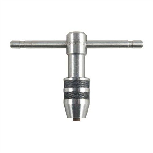 La chiave a T T-HANDLE TAP WRENCH, No. 164, è realizzata in acciaio e offre due misure convenienti per lavorare con filetti da 1/16
