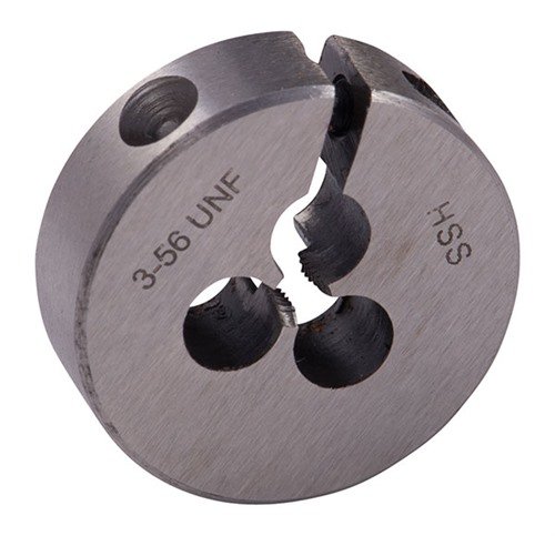 I Dies in acciaio al carbonio di Brownells offrono precisione e durata, ideali per creare filettature esterne su componenti di armi, con diametro 13/16