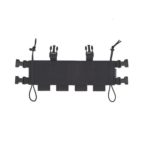 Il Bank Robber Chest Rig è un sistema di trasporto minimalista, realizzato in materiale elastico, con 4 celle elastiche e bungee per tourniquet, compatibile con Skinny e Fat Straps.