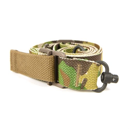La Vickers Push Button Sling offre un design leggero e robusto con regolazione rapida, ideale per passare da un trasporto sicuro a una posizione di combattimento.