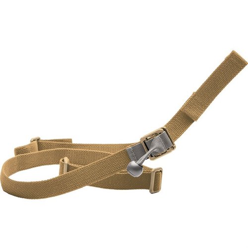 Il GMT Sling offre un sistema di regolazione in nylon resistente, senza parti metalliche arrugginite, garantendo comfort e sicurezza per il trasporto dell'arma.