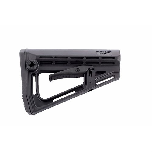Il WILSON COMBAT AR-15 Buttstock è un aggiornamento leggero e robusto, progettato in polimero rinforzato, con design slim e attacchi QD per slinga.