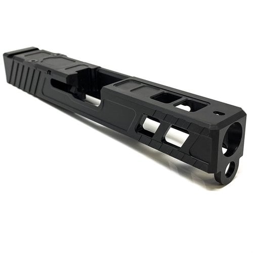 Il Marksman V4 Slide per Glock G19 Gen3 è realizzato in acciaio inox 17-4, compatibile con ottiche RMR e offre serrature anteriori e posteriori per una migliore maneggevolezza.