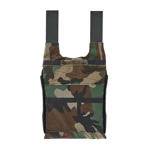 Il LV-119 OVERT Rear Plate Bag offre integrazione per Recovery Handle, routing cavi e attacco cummerbund proprietario, ideale per operazioni ad alta visibilità.