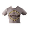 T-shirt uomo grigio stone con logo esagonale XS