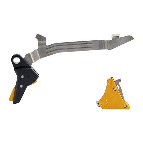 Il grilletto Alpha di Timney per Glock Gen 5 offre una corsa pulita a 3 libbre, mantenendo la sicurezza e l'affidabilità del sistema Glock.