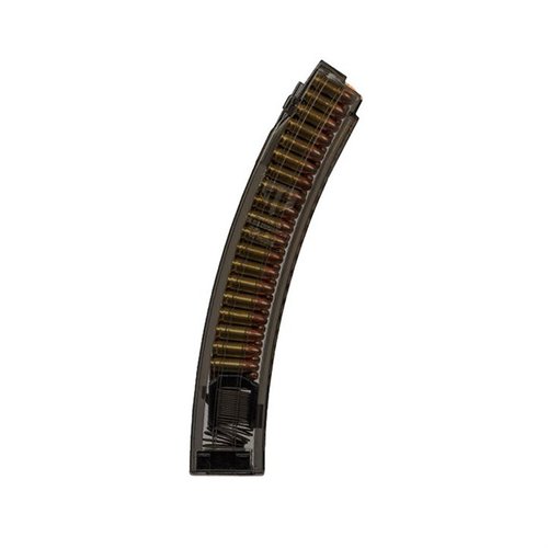 Caricatore 9MM per CZ Scorpion Evo 3+ con capacità di 40 colpi, resistente agli impatti e alle sostanze chimiche, trasparente per controllare le munizioni.