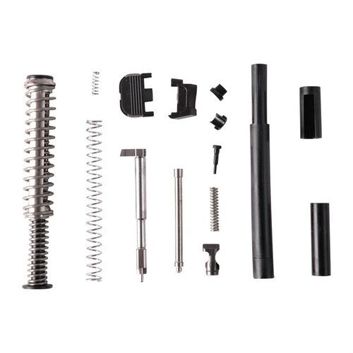 Il kit di parti per slide Glock 17 include un firing pin in billet e tutti i componenti necessari per ripristinare o completare una slide aftermarket.