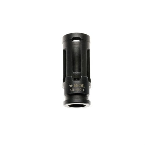 Il BCMGUNFIGHTER™ Compensator Mod 3-5.56 riduce il rinculo, il sollevamento della volata e il rumore, offrendo resistenza alla corrosione e installazione permanente.