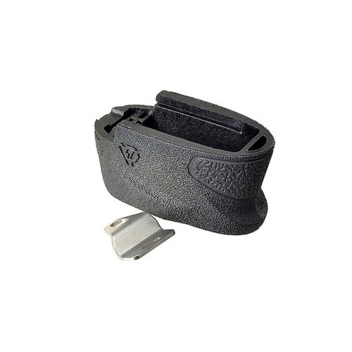 L'EXTENDED MAGAZINE per S&W M&P Shield aumenta la capacità a +2 colpi per 9mm e +1 per .40S&W, migliorando ergonomia e sicurezza con un design resistente.