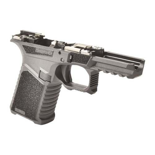 Il telaio SCT 19 offre ergonomia avanzata, compatibilità con parti Glock Gen 1-3, e un design robusto con picatinny rail per luci e accessori.