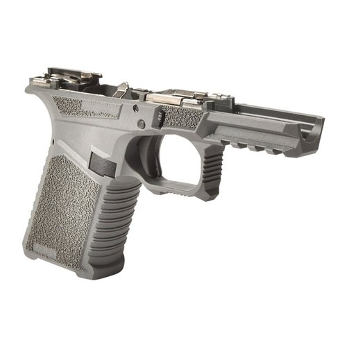 Il telaio SCT 19 offre ergonomia avanzata, compatibilità con parti Glock® Gen 1-3, impugnatura aggressiva e compatibilità con accessori Picatinny.