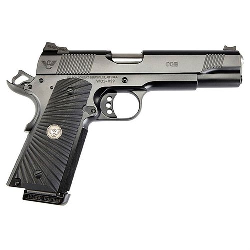 La CQB 1911 Elite 9mm offre un telaio in acciaio, sicurezza Bullet Proof®, mire Battlesight e una presa sicura, ideale per professionisti del tiro tattico.