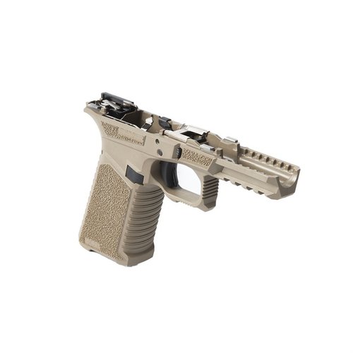 Il telaio SCT 17 è completamente assemblato, compatibile con Glock Gen 3, con impugnatura avanzata, flared mag well e test di funzionamento per prestazioni ottimali.