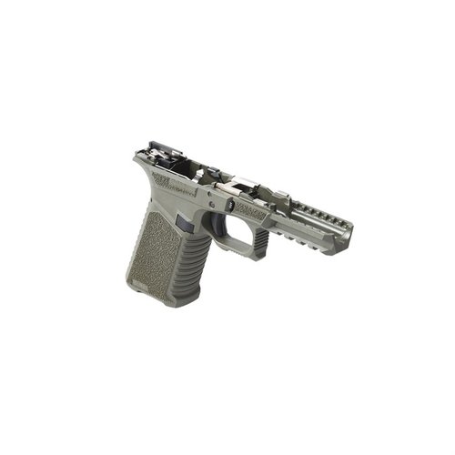 Il telaio SCT 17 è assemblato, compatibile con Glock Gen 3, offre ergonomia avanzata, mag well flared, e funzionalità pronte all'uso per costruire pistole.