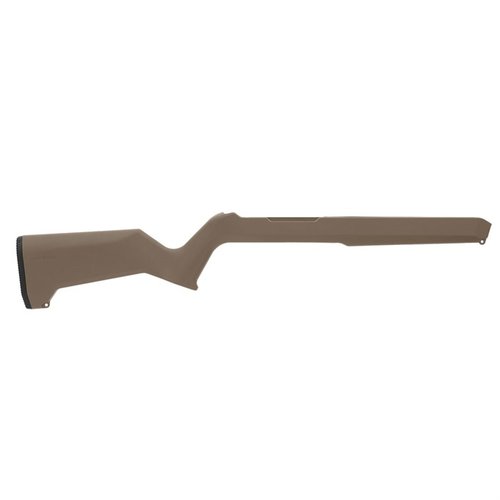 Il MOE® X-22 Stock è un'ottima scelta leggera e conveniente per il Ruger® 10/22®, con texture TSP, slot M-LOK e supporto per canne di diversi profili.