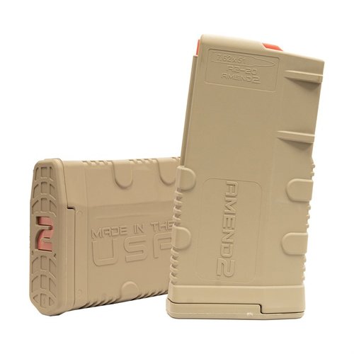 Il caricatore Amend2® SR-25 7.62X51 è realizzato in polimero resistente, con capacità di 10 o 20 colpi, fondo anti-tilt e molla in acciaio inox di alta qualità.
